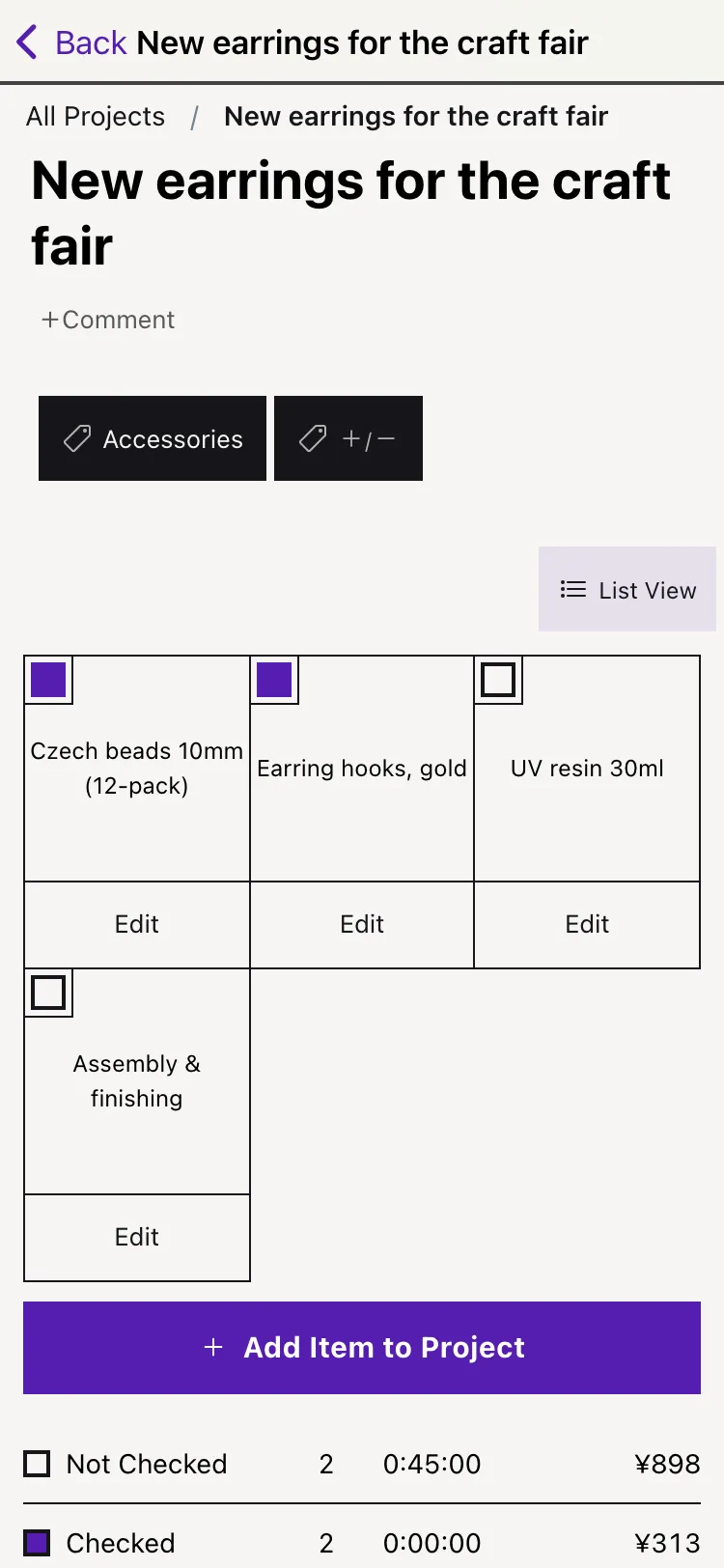 Grid view
