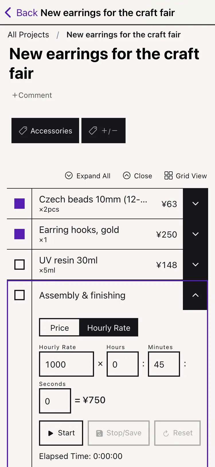 Hourly Rate formula and timer